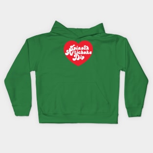 Spinach Artichoke Dip Heart Love Spinach Dip Kids Hoodie